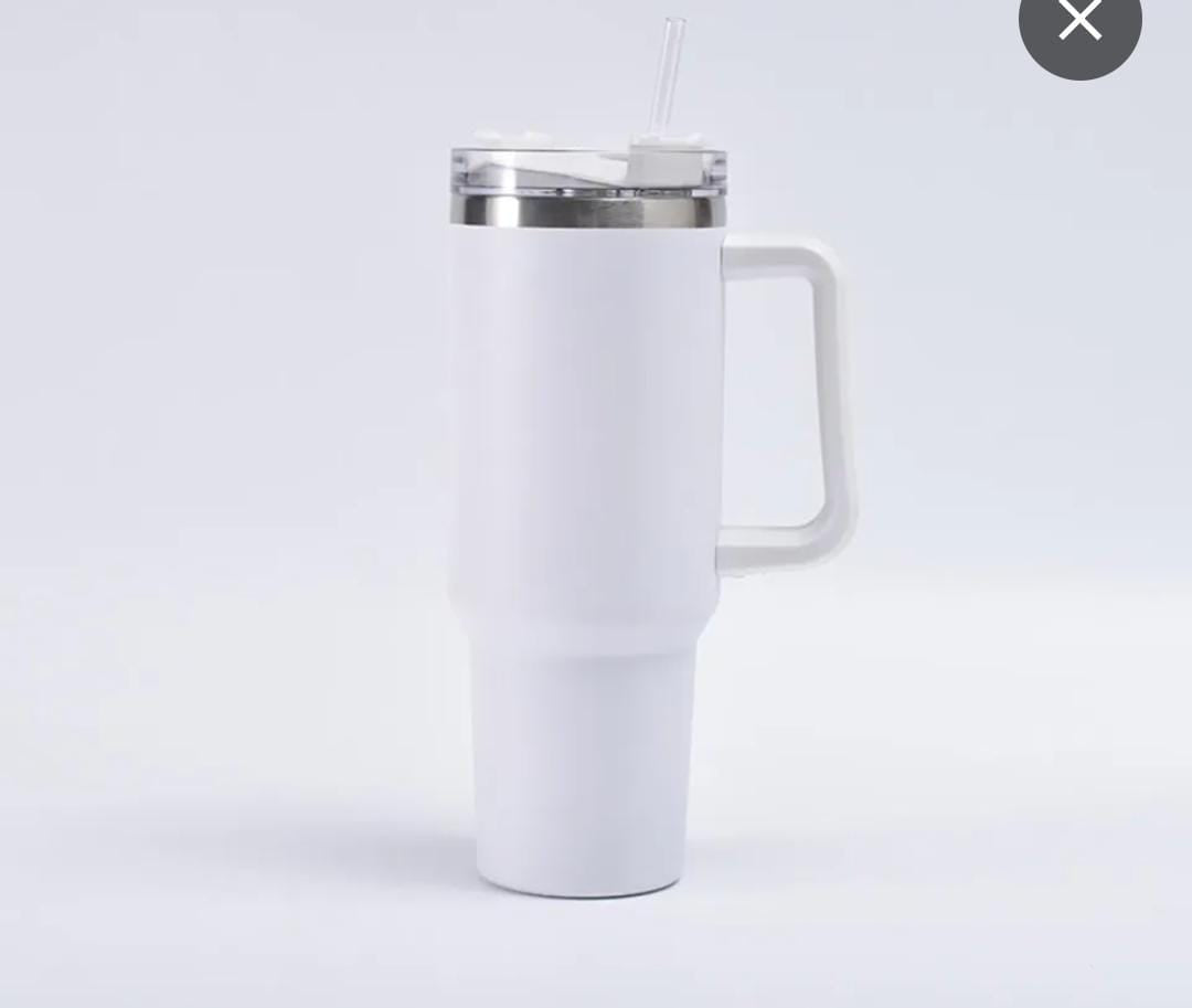 tumbler With Handle 40 oz Travel Mug Straw Covers Cup with Lid Insulated Quencher Stainless Steel Water Iced Tea Coffee Gift