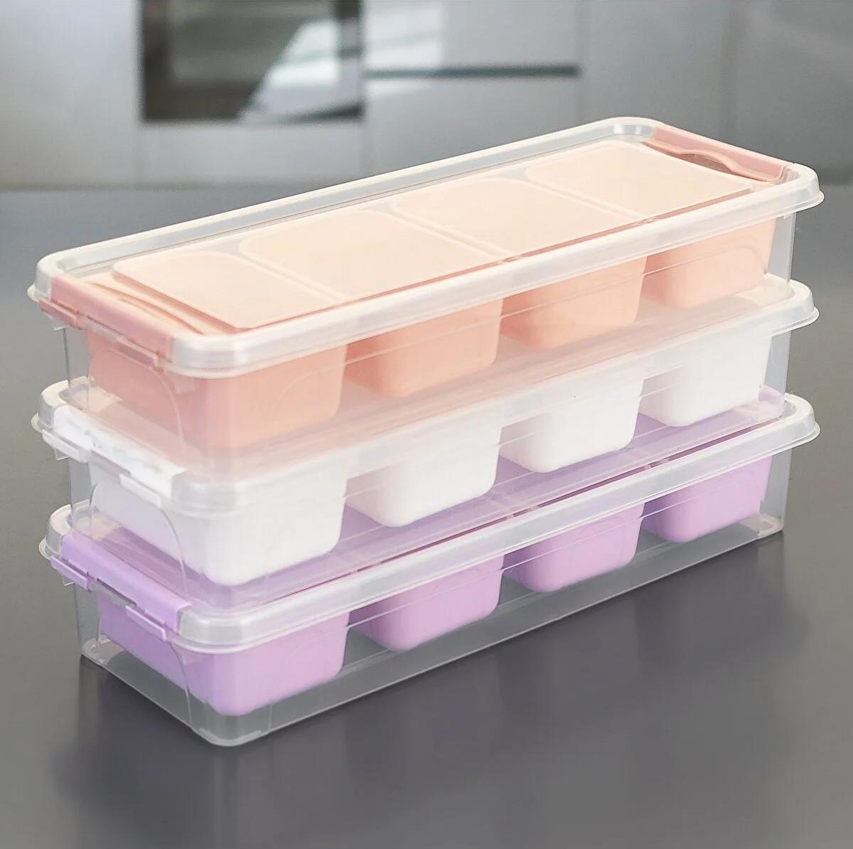 4 Compartment Removable Multi Purpose Clip Storage Container Box