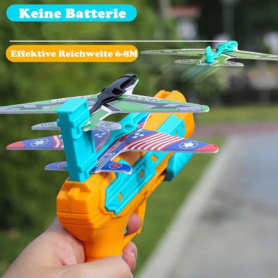 Double Launcher Fighter Card Plane Shooting Gun