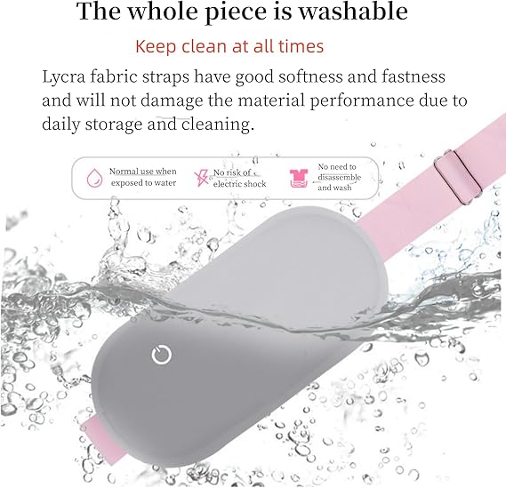 Electric Period Cramp Massager Vibrator Heating Belt for Menstrual Relief Pain Waist Stomach Warming Women