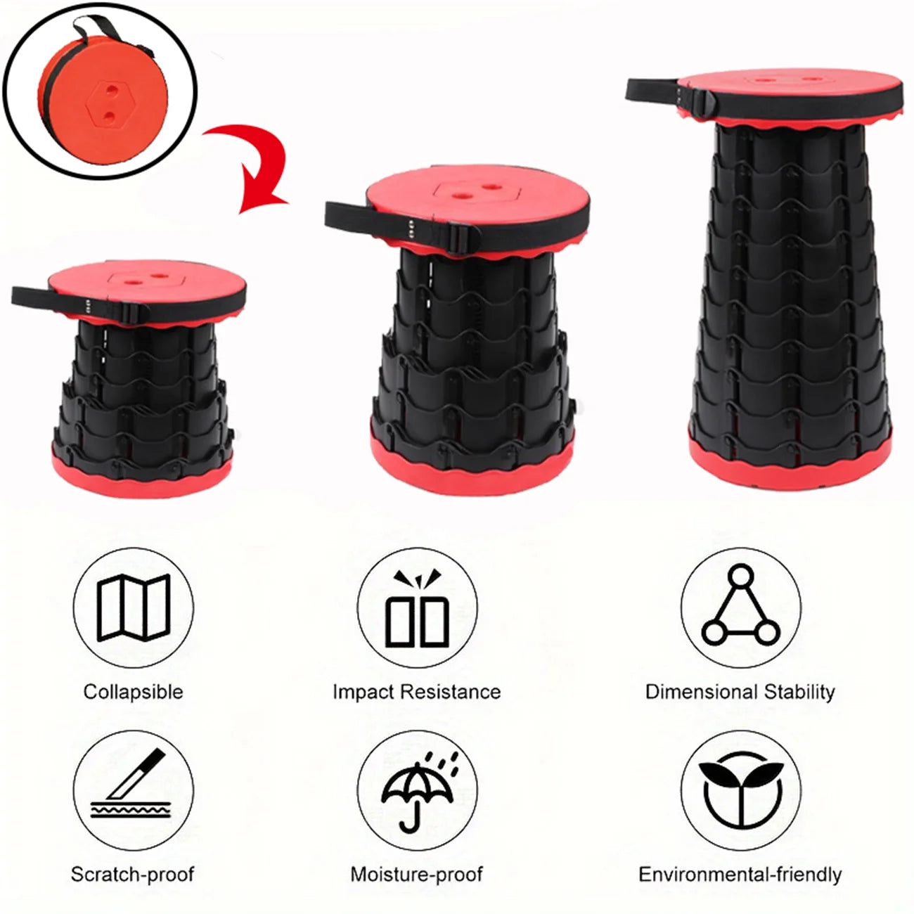 Fold-able Heavy Duty Stool for travelling, hacking and other,s adventure