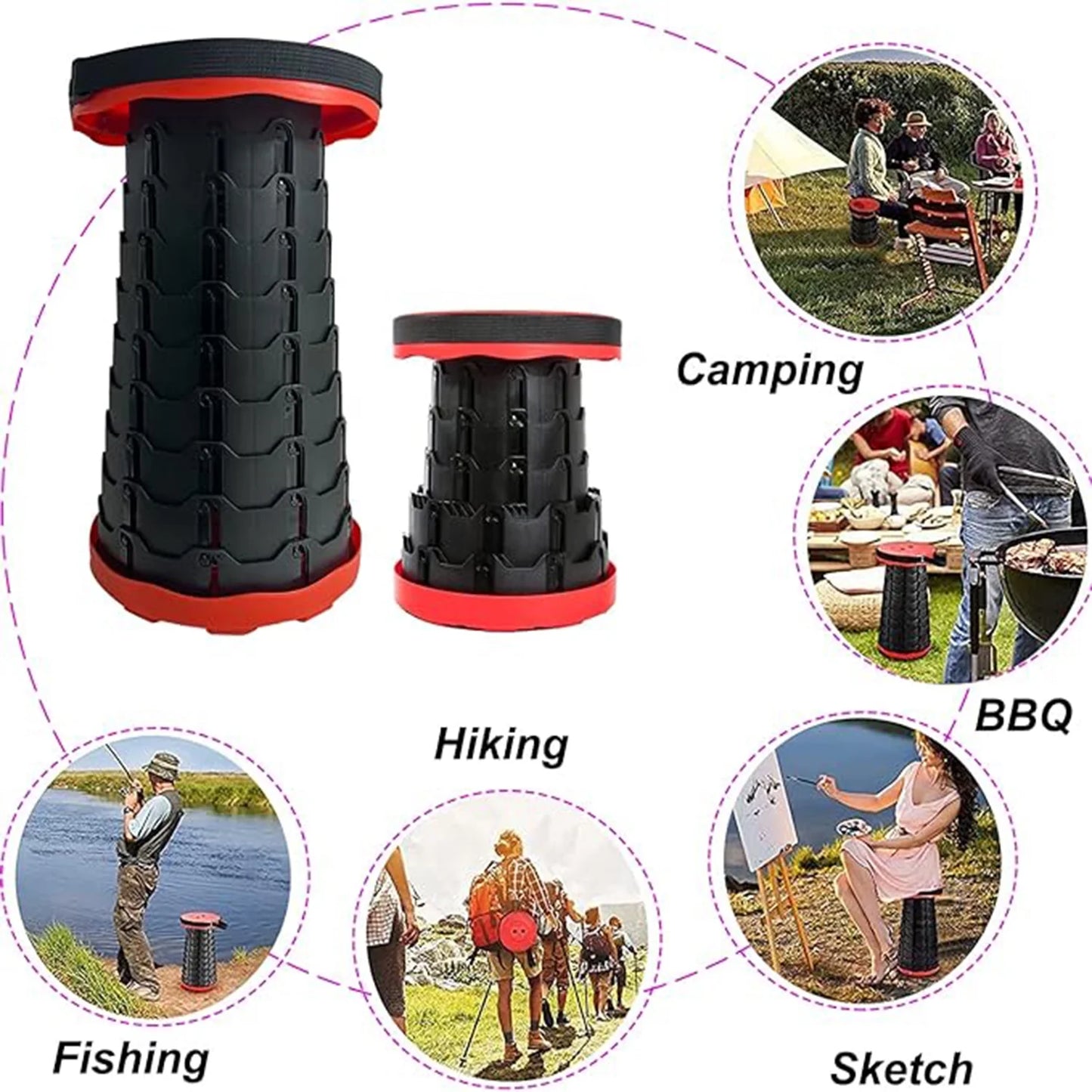 Fold-able Heavy Duty Stool for travelling, hacking and other,s adventure