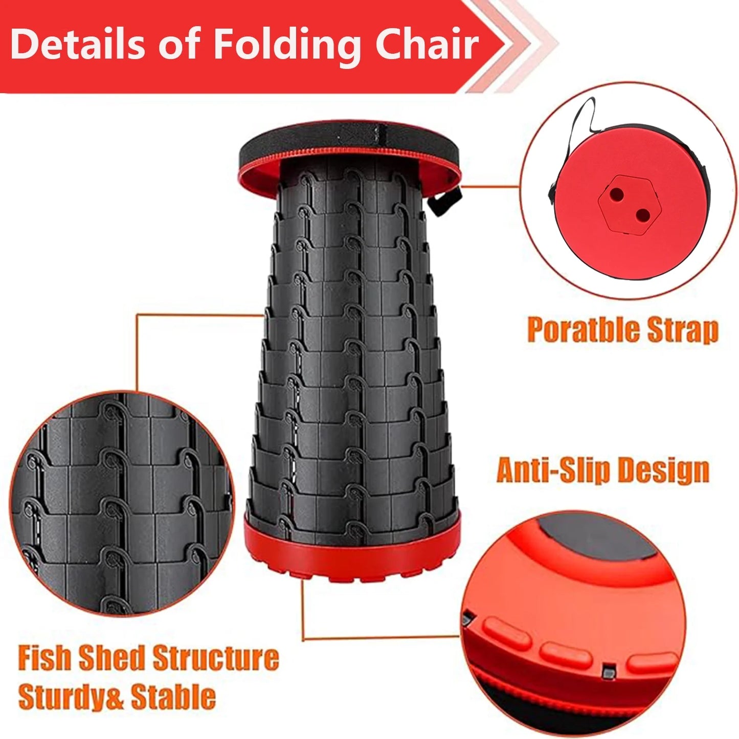 Fold-able Heavy Duty Stool for travelling, hacking and other,s adventure