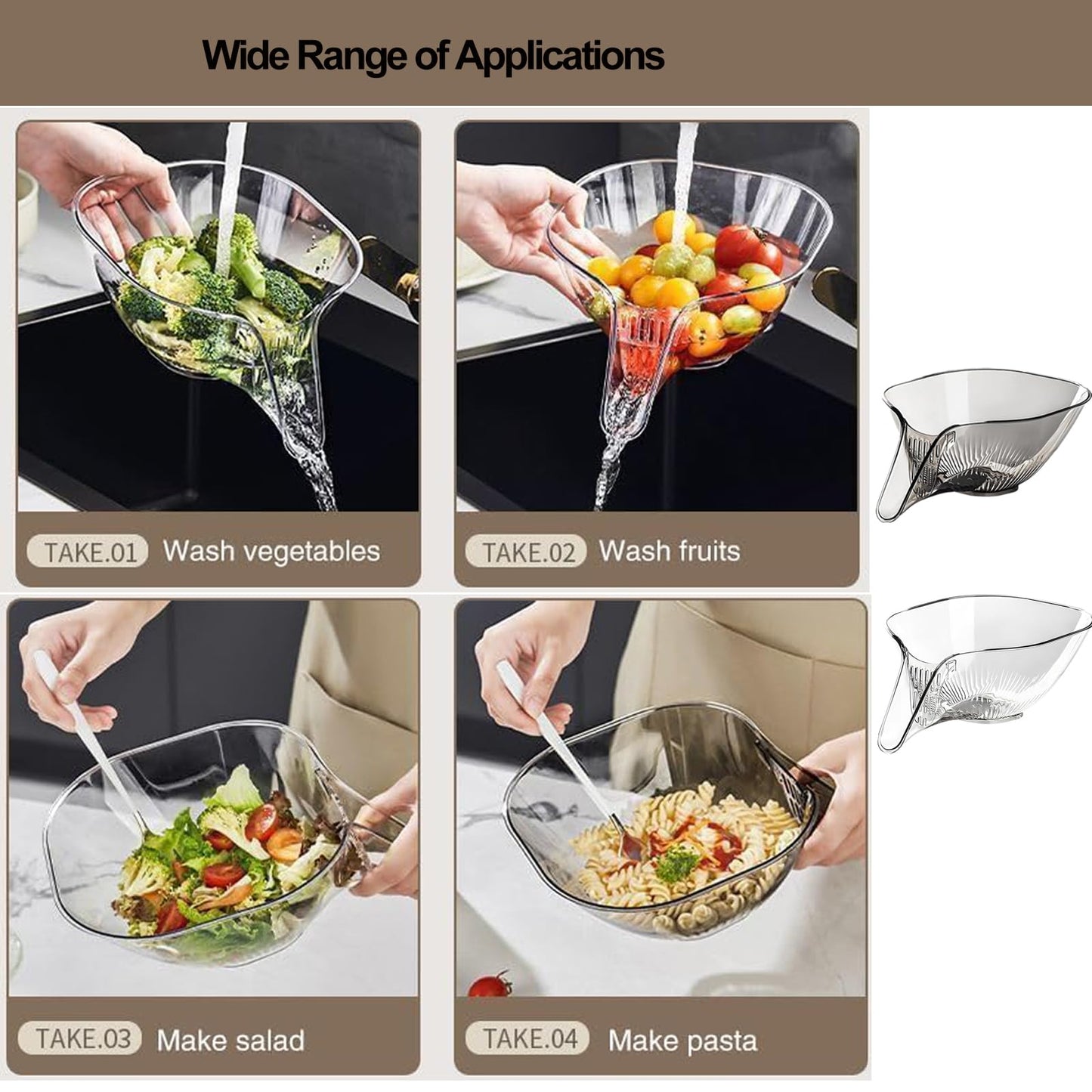 Multipurpose Crystal Unbreakable Drainage Kitchen Basket