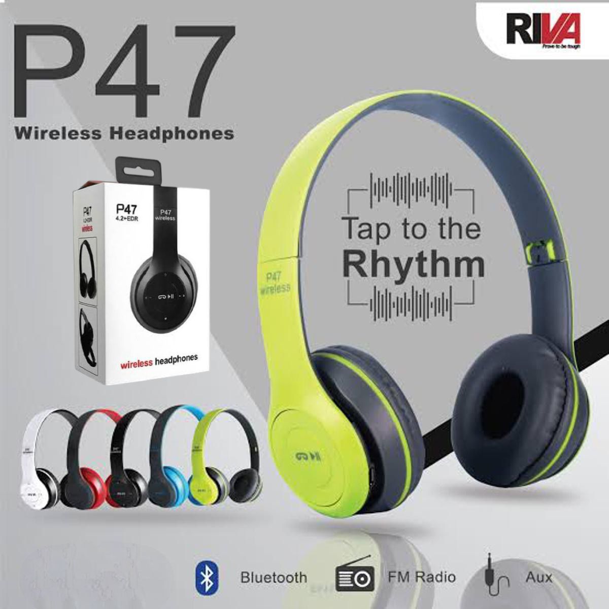 P 47 Wireless Headphone in good quality for men,s and women,s