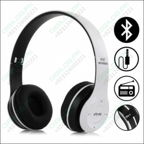 P 47 Wireless Headphone in good quality for men,s and women,s