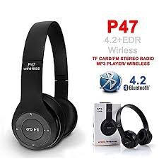 P 47 Wireless Headphone in good quality for men,s and women,s