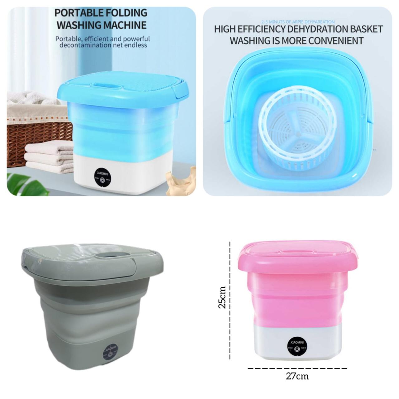 portable folding washing machine for home and travelling use