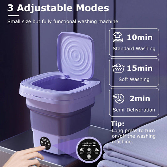 portable folding washing machine for home and travelling use