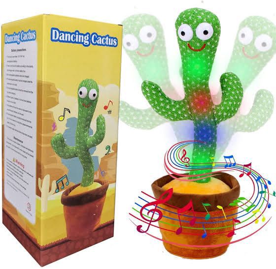 rechargeble cactus talking voice recording toy