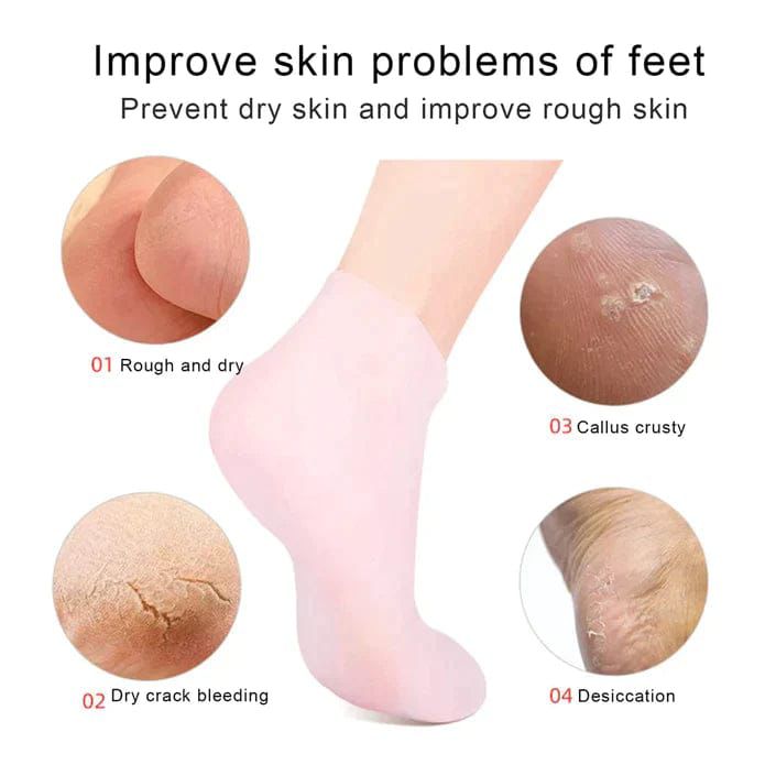 Dr Foot Silicone Socks, Anti Slip Silicone Moisturizing Socks