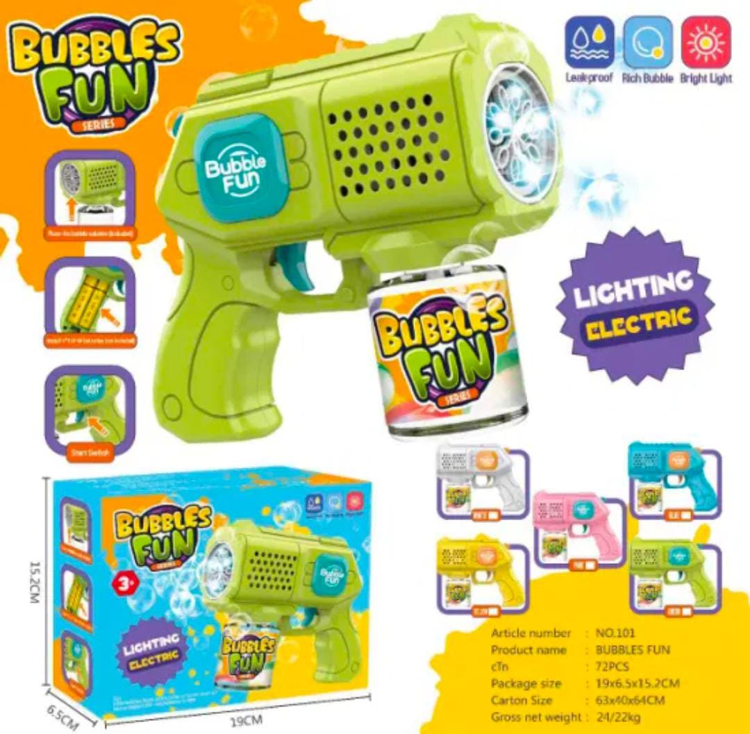 The Bubble Machine - Bubble Gun Toy •Battery (Cell) Operated