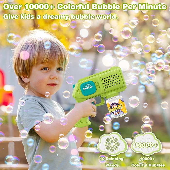 The Bubble Machine - Bubble Gun Toy •Battery (Cell) Operated