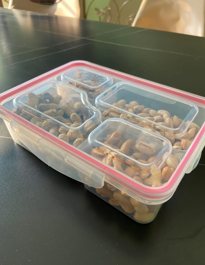 Taste Time 4 Compartment Airtight  Dry Fruit & Multi Purpose Storage box.